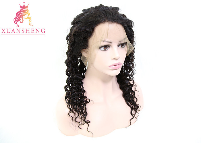 100% Virgin Hair Brazilian Unprocessed Hair Transparents Full Lace Deep Wave Wigs