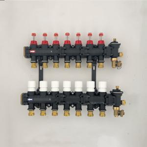 China Radiant Floor Heat Manifolds, EP Radiant Heat Manifold,Nylon Manifold with flow meter with bracket for Radiant heating factory