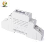 127V/230V 5(30)A single phase two wire din rail active kwh meter with pulse