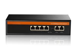 China Full 10 / 100Mbps 4+2 VLAN POE Switch 250m 4 POE Ports and 2 Uplink Ports factory