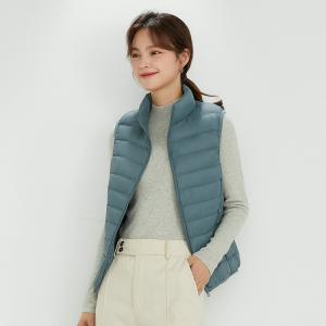 China Wholesale Zipper Up Stand Collar Plus Size Premium 90% White Duck Down Vest Lightweight Women's Puffer Vest factory
