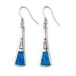 Wholesale Jewelry Customization 925 Sterling Silver Blue Opal Greek Key Design