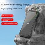 Quick Charge Support Waterproof 20000mah Solar Panel Power Bank for Outdoor