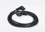 Hot sale Oxygen-free copper black power cord 10A 0.5m-10mAngled female power