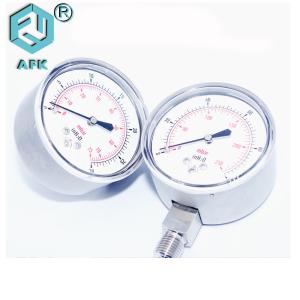 China Filled Oil Dry Type Back Entry Bottom Connection High Gas Pressure est Gauge factory