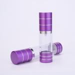 Frosted Golden Airless Spray Pump Bottle 15ml 30ml 50ml Plastic Purple Airless