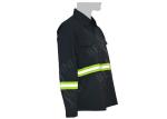 Pure Cotton Twill Navy Safety Work Clothes For Men With Two Chest Pockets