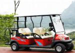 Red Color 4 Seater Golf Cart Electric Car , Electric Street Legal Vehicles