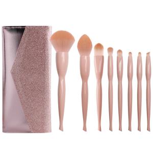 China Aluminum Handle Professional Makeup Brushes Superb Ability To Hold Powerder factory