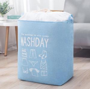 China White Kids Baby Cotton Canvas Fabric Storage Bin Dirty Cloth Toys Collecting Basket Set Foldable Custom Laundry Bags factory