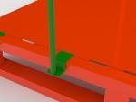 Red Orange 30*50mm Upright 150KG Capacity Stackable Stillages