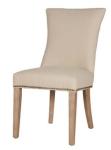 Oak wood beige linen fabric upholstery leisure chair/wooden dining chair/desk