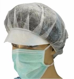 China Hygienic Disposable Scrub Caps Peaked Disposable Bouffant Hats Lightweight factory