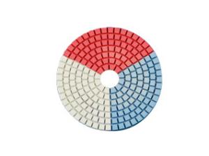 China Round Shape Diamond Resin Polishing Pads Wear Resistance Three Color In One factory