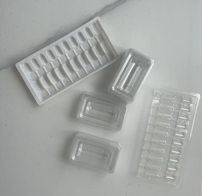 Custom 10ml Ampoule Packaging Tray - Cardboard Embossed Surface