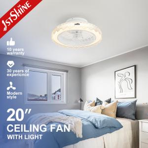 China 110-240V/50-60Hz Input Voltage 20 Inches White Fancy ABS Hidden Blades Remote Ceiling Fan factory