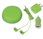 Freeuni Earphone Travel Kit packaging +car charger+travel charger Universal