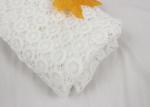 White Chemical Water Soluble Guipure Lace Fabric By The Yard For Party Sexy