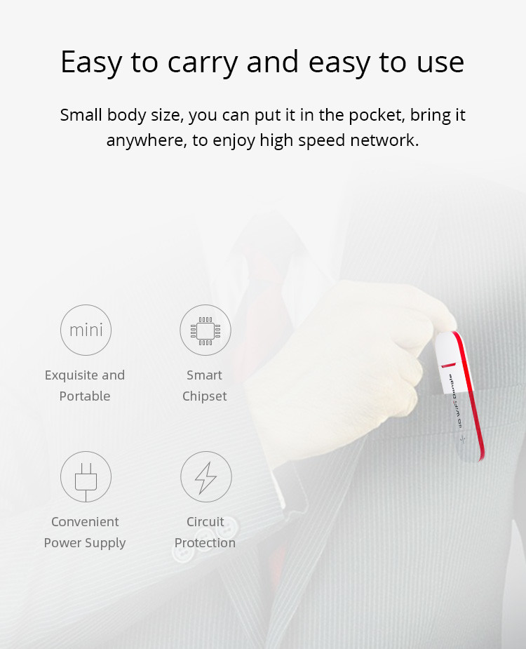 100.8Mbps Cat4 4G LTE USB WiFi Modem Hotspot Router For Tablet Car Media