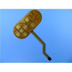 2 Layer Flexible Printed Circuit FPC Built On Polyimide With PI Stiffener and