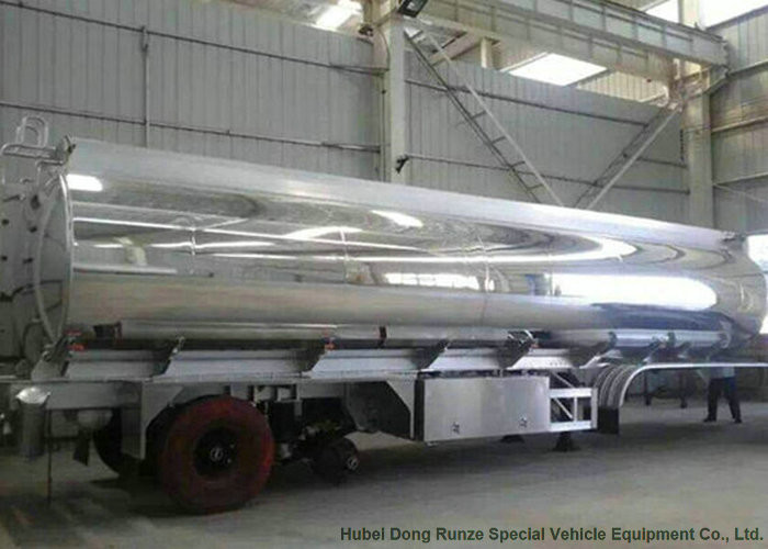 2 Axle Stainless Steel Oil Fuel Petrol Diesel Tank Semi Trailer 2 Compartments 36m3