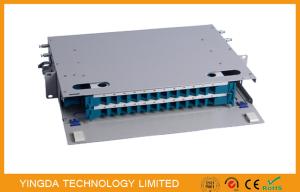 China 24 Fibre Optic Patch Panel 19&quot; , SC Cable Distribution Box With Cold - rolled Steel Material factory