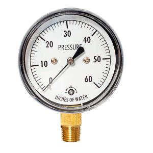 China 60 IWC 3in 75MM Capsule Pressure Gauge 1/8'' BSPT Radial Pressure Gauge factory