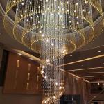 Nickel / Brass / Bronze Rain Drop Linear Crystal Chandelier Dining Room