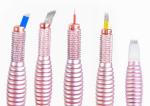 Double Head Disposable Microblading Pen , Rose Gold Eyebrow Embroidery Pen
