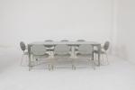 Ceramic Top Dining Room Tables With Customized Metal Steel Base