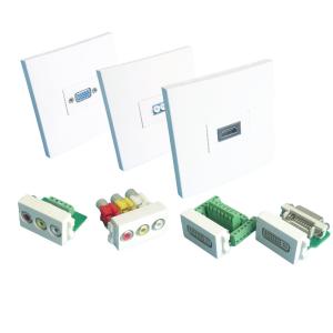 China VGA HDMI Audio RCA Faceplate Wall Plate Outlet Terminal Block Socket Panel factory