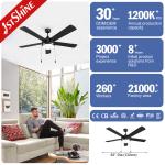 110V 220V AC No Sound Ceiling Fan Modern Design Plywood Blades