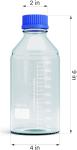 1000ml Storage Glass Bottles Round Media Storage Bottle – Borosilicate Glass