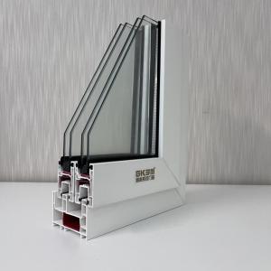 China Interior And External Extrusion UPVC Sliding Window Profiles GKBM 80 factory