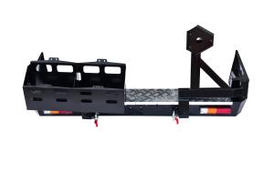 China Factory Price Steel Rear bumper with Led &amp; tyre bracket &amp; Dual Carrier 4x4 for Land Cruiser Series factory