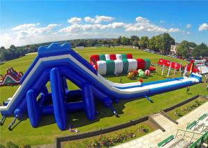 China High Safety Giant Inflatable Slip And Slide , Inflatable Slippery Slide CE Certificated factory