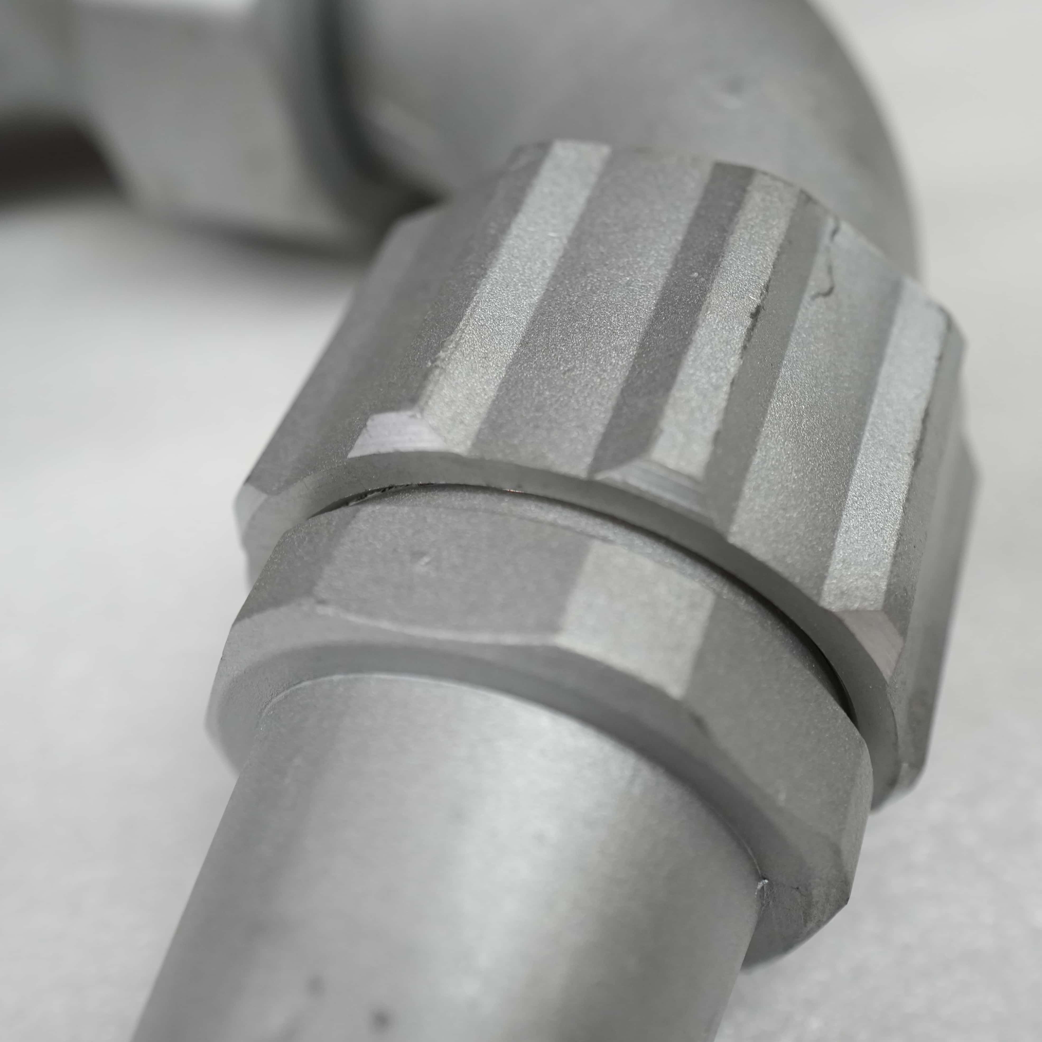 Universal Sprinkler Palm Assembly (Three-Bend Front Flush) - Aluminum Alloy, High-Pressure, for Sweeper-Scrubber Front Nozzle, Efficient Road Flushing