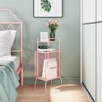 Bedside Waterproof 32x23x70cm Steel Book Rack Floor Standing