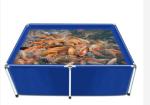 Movable 4000L PVC Tarpaulin Fish Farming Water Tank With Metal Frame Collapsible