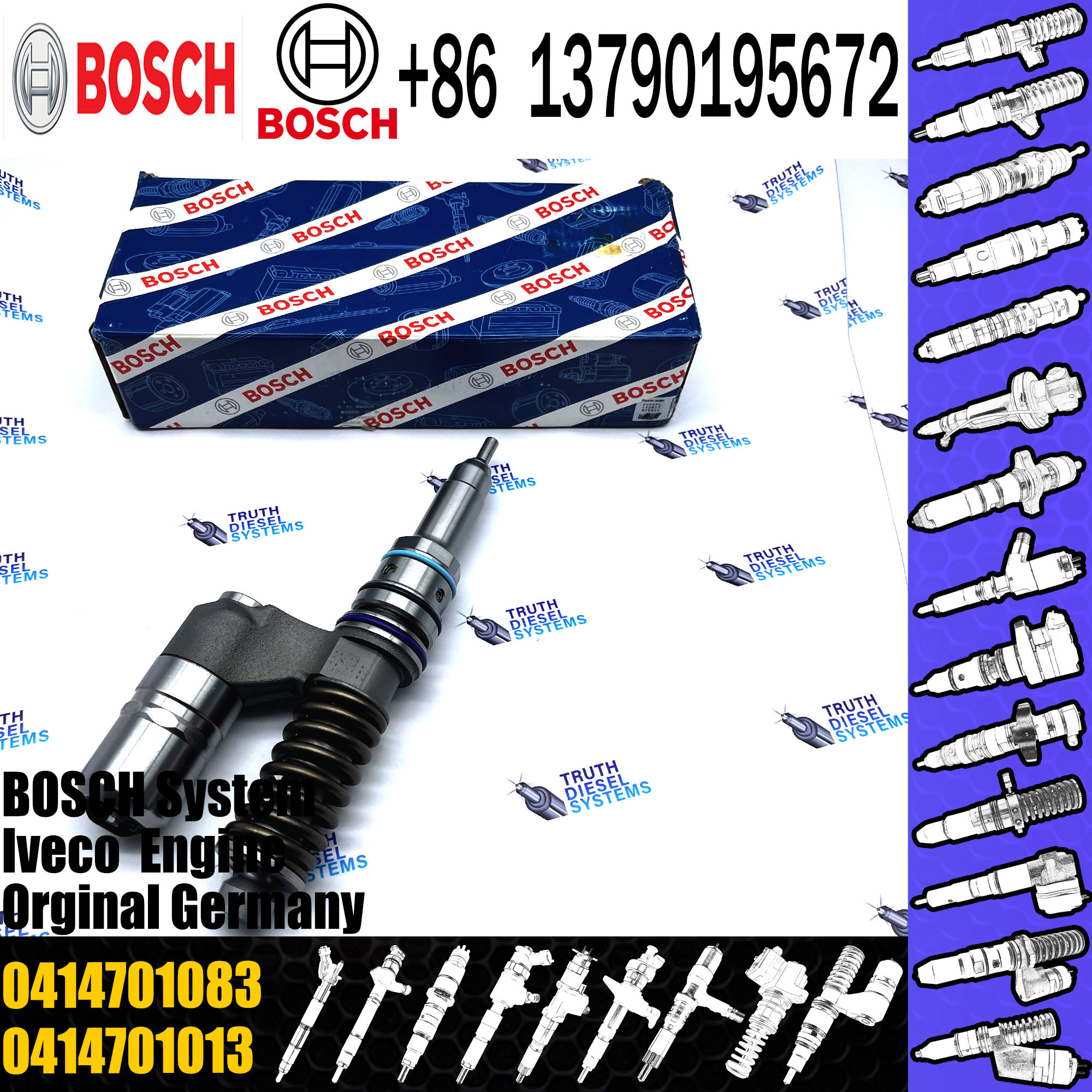 New 0414701083 Diesel engine 0414701013 500331074 common rail injector 0414701052 0414701083