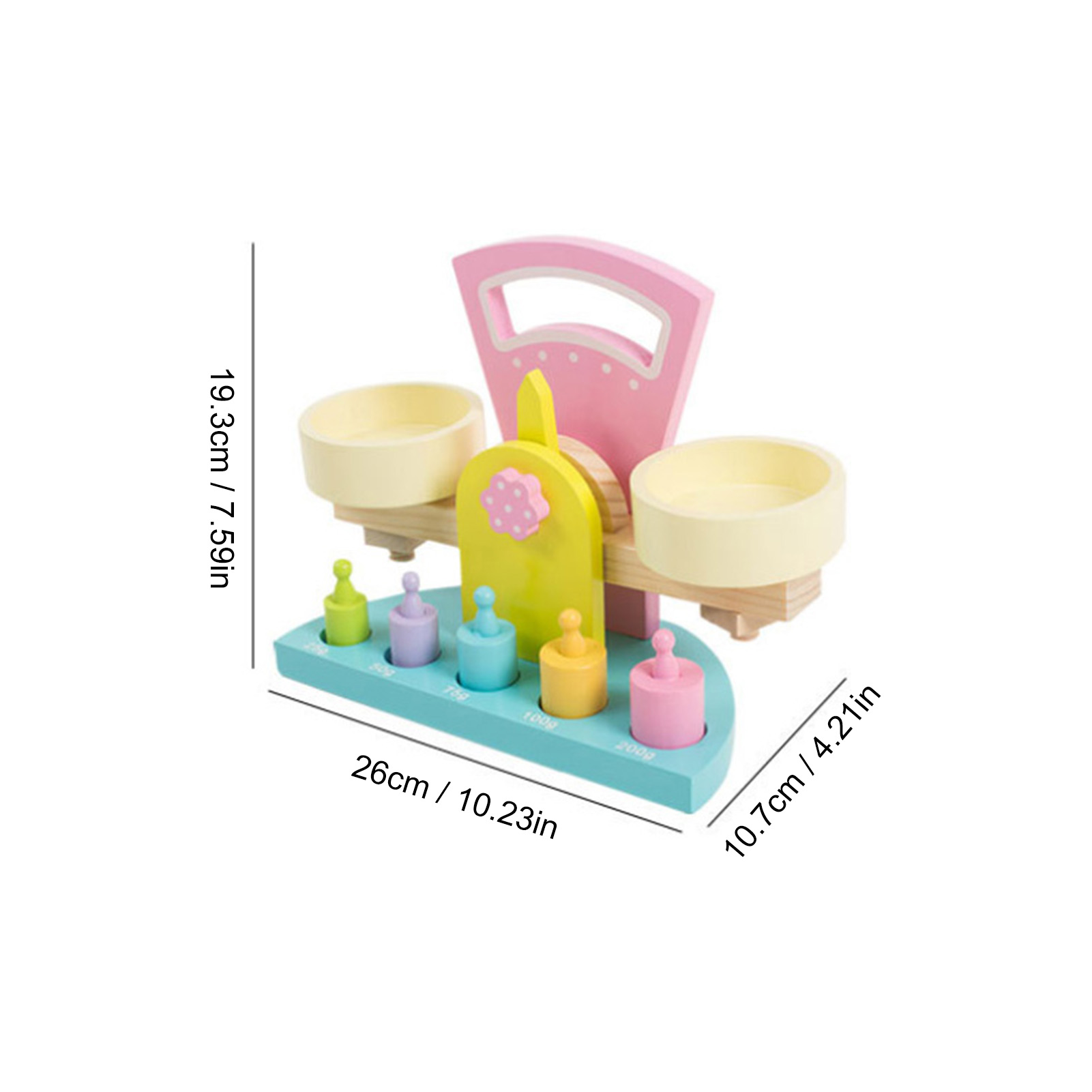 Tasteless Wooden Balance Scale Toy For Preschool Children