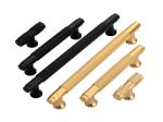 Sweden Stylish kitchen cabin pulls and handles Knurled Handle Brushed Brass