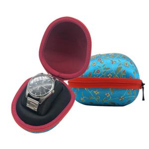 China Waterproof Shockproof EVA Zipper Case For Watch Storage Velvet Lining factory