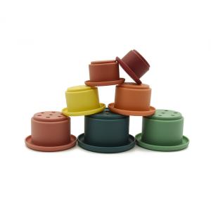 China Silicone Stacking Cups Toys PVC Free EN 71 Certificated factory