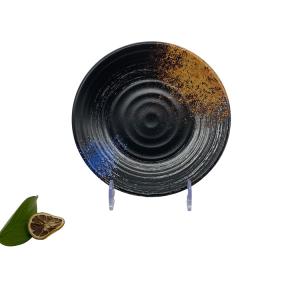 China Matte Japanese Melamine Dinnerware Black Melamine Dinner Set Anti Scratch factory