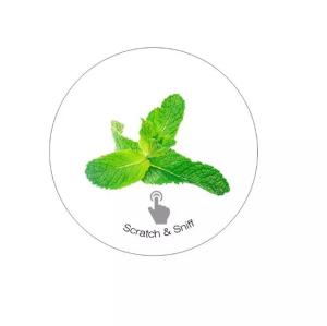 China New Designs Perfume Sleep Aid Decor Scratch And Sniff Scented Label Stickers factory
