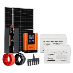China Off Grid Solar Power Generation System 1KW Hybrid GEL Battery Solar Energy For Residential factory