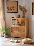800*380*980mm Hotel Room Cabinet Swood Storage Locker With Glass Door