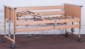 China Wooden Frame Electric Nursing Bed Home Care Bed Linear Actuator Patient Care Bed factory