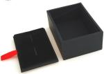 Men Black Cufflink Box Cardboard Gift Showing Recyclable Feature 85x45x35 mm